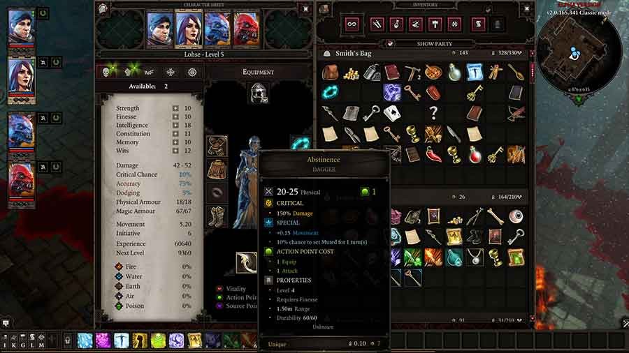 Divinity Original Sin 2 Unique Weapons Guide - Abstinence