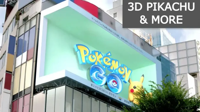 Publicité 3D dans Tokyo Pokemon GO